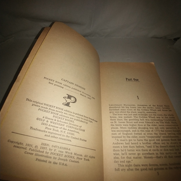 Captain Nemesis by F. Van Wyck Mason 1977 Vintage - Picture 5 of 5